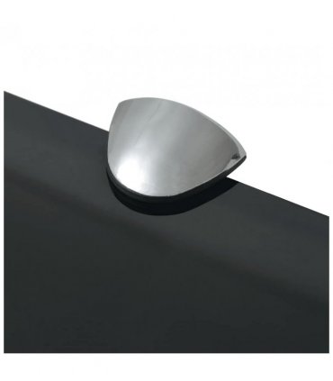vidaXL Floating Shelf Glass 80x20 cm 8 mm — Colour: black, Size: 80 x 20 cm