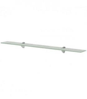 vidaXL Floating Shelf Glass 90x20 cm 8 mm — Colour: white, Size: 90 x 20 cm