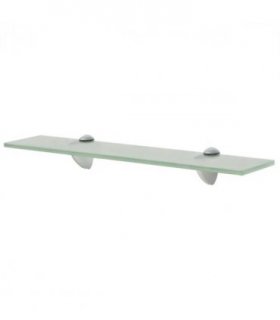 vidaXL Floating Shelf Glass 50x20 cm 8 mm — Colour: white, Size: 50 x 20 cm