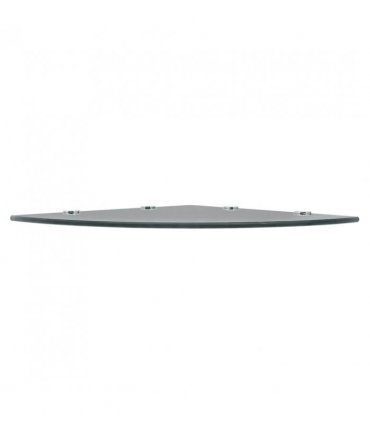 vidaXL Corner Shelf with Chrome Supports Glass Black 45x45 cm — Size: 45 x 45 cm