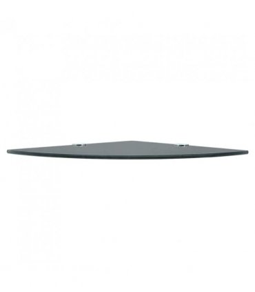 vidaXL Corner Shelves 2 pcs with Chrome Supports Glass Black 35x35 cm — Size: 35 x 35 cm