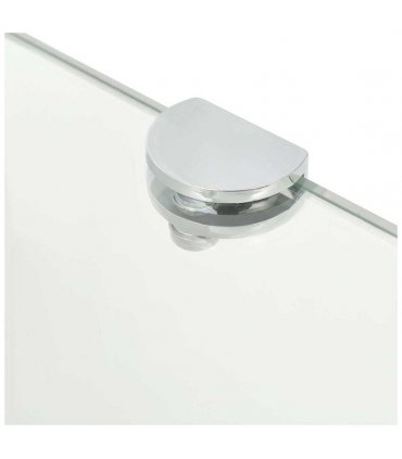 vidaXL Corner Shelf | Set of 2 | Clear | Tempered glass | 25x25 cm — Colour: transparent, Size: 25 x 25 cm