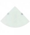 vidaXL Corner Shelves 2 pcs with Chrome Supports Glass White 35x35 cm — Size: 35 x 35 cm