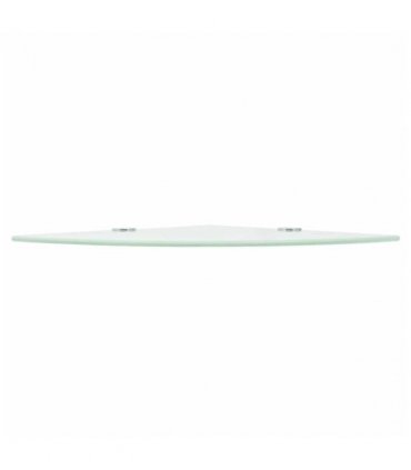 vidaXL Corner Shelves 2 pcs with Chrome Supports Glass White 35x35 cm — Size: 35 x 35 cm