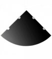 vidaXL Corner Shelf | Set of 2 | Black | Tempered glass | 45 x 45 cm