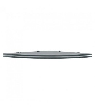 vidaXL Corner Shelf | Set of 2 | Black | Tempered glass | 45 x 45 cm