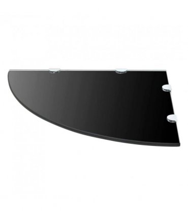 vidaXL Corner Shelf | Set of 2 | Black | Tempered glass | 45 x 45 cm
