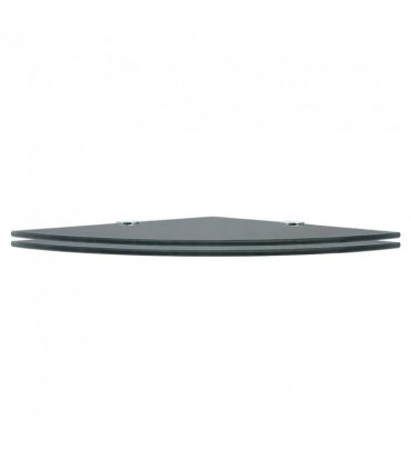 vidaXL Corner Shelf | Set of 2 | Black | Tempered safety glass | 25x25 cm — Size: 25 x 25 cm