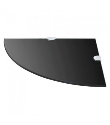 vidaXL Corner Shelf | Set of 2 | Black | Tempered safety glass | 25x25 cm — Size: 25 x 25 cm