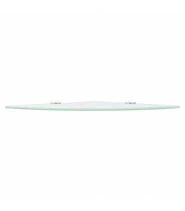 vidaXL Corner Shelf with Chrome Supports Glass White 35x35 cm — Size: 35 x 35 cm
