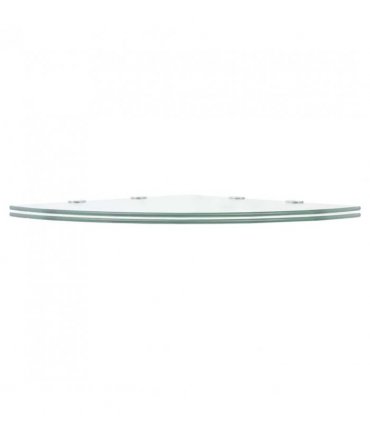 vidaXL Corner Shelves 2 pcs with Chrome Supports Glass Clear 45x45 cm — Colour: transparent, Size: 45 x 45 cm