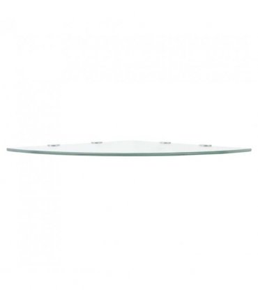 vidaXL Corner Shelves 2 pcs with Chrome Supports Glass Clear 45x45 cm — Colour: transparent, Size: 45 x 45 cm