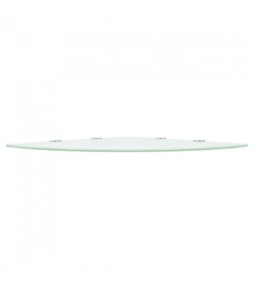vidaXL Corner Shelves 2 pcs with Chrome Supports Glass White 45x45 cm — Size: 45 x 45 cm
