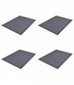 vidaXL PVC Door Mats 4 pcs Grey 90x60 cm