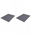 vidaXL PVC Door Mats 2 pcs Grey 90x60 cm