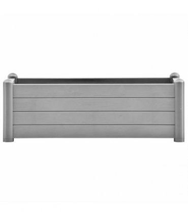vidaXL Garden Raised Bed PP Stone Grey 100x43x35 cm — Size: 100 x 43 x 35 cm
