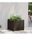 vidaXL Garden Raised Bed PP Mocha 43x43x35 cm — Size: 43 x 43 x 35 cm