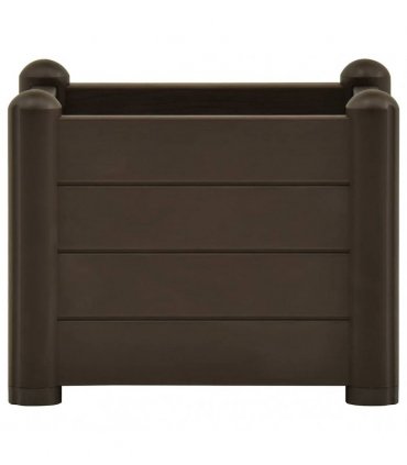 vidaXL Garden Raised Bed PP Mocha 43x43x35 cm — Size: 43 x 43 x 35 cm