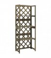 vidaXL Trellis with Shelves Grey 55x30x140 cm Solid Fir Wood