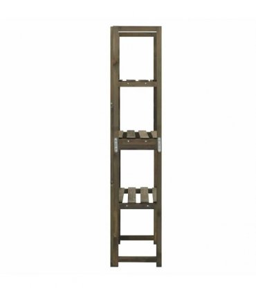 vidaXL Trellis with Shelves Grey 55x30x140 cm Solid Fir Wood