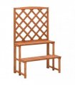 vidaXL Plant Stand with Trellis 70x42x115 cm Solid Fir Wood — Colour: brown
