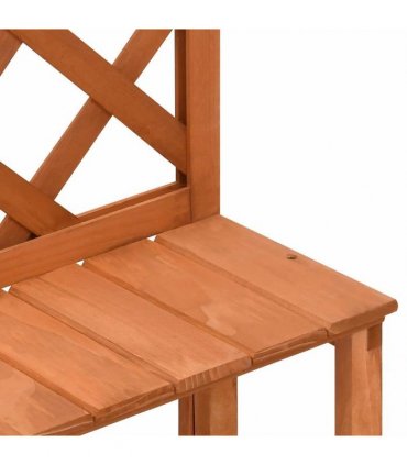 vidaXL Plant Stand with Trellis 70x42x115 cm Solid Fir Wood — Colour: brown