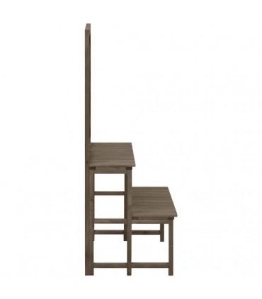 vidaXL Plant Stand with Trellis Grey 70x42x115 cm Solid Fir Wood