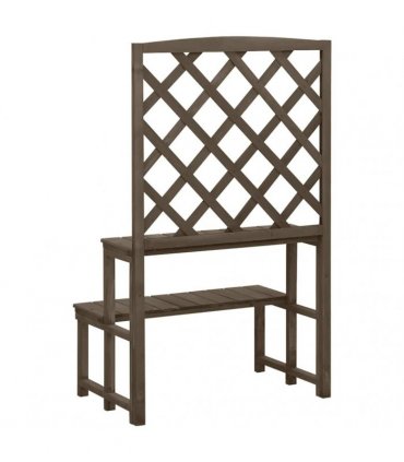 vidaXL Plant Stand with Trellis Grey 70x42x115 cm Solid Fir Wood