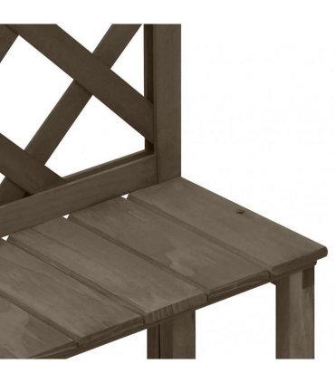 vidaXL Plant Stand with Trellis Grey 70x42x115 cm Solid Fir Wood