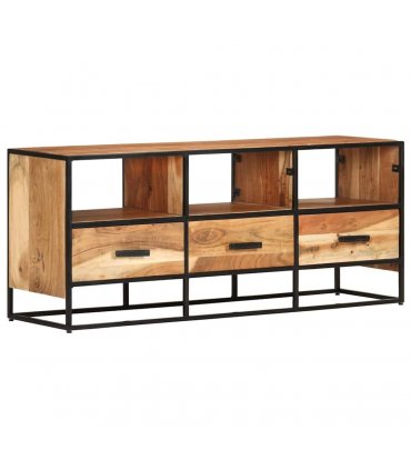vidaXL TV Cabinet 110x30x45 cm Solid Acacia Wood — Colour: brown