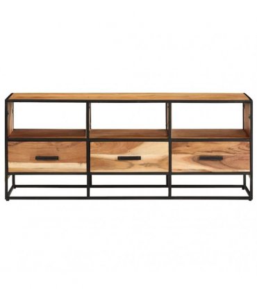 vidaXL TV Cabinet 110x30x45 cm Solid Acacia Wood — Colour: brown