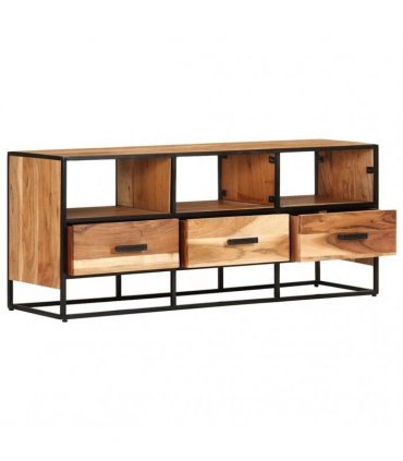 vidaXL TV Cabinet 110x30x45 cm Solid Acacia Wood — Colour: brown