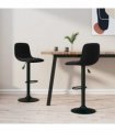 vidaXL Bar Stools 2 pcs Black Velvet — V0671953465