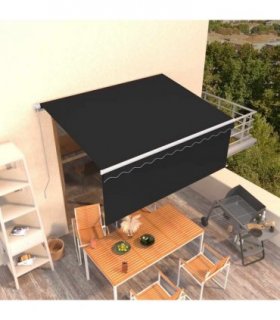vidaXL Retractable Awning | Anthracite — Size: 3.5 x 2.5 m