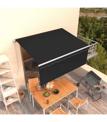 vidaXL Retractable Awning | Anthracite — Size: 3.5 x 2.5 m
