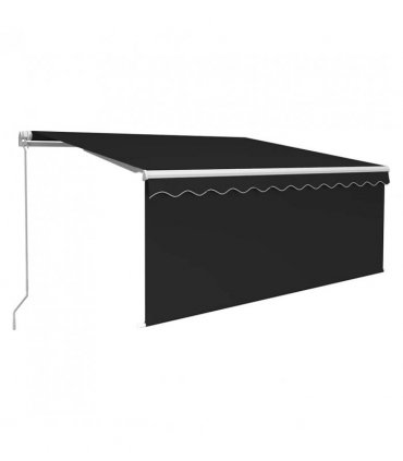 vidaXL Retractable Awning | Anthracite — Size: 3.5 x 2.5 m