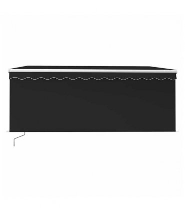 vidaXL Retractable Awning | Anthracite — Size: 3.5 x 2.5 m