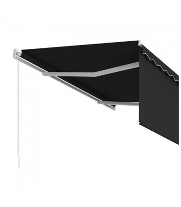 vidaXL Retractable Awning | Anthracite — Size: 3.5 x 2.5 m