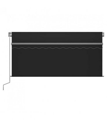 vidaXL Retractable Awning | Anthracite | Powder-coated aluminium, Polyester — Size: 3.5 x 2.5 m