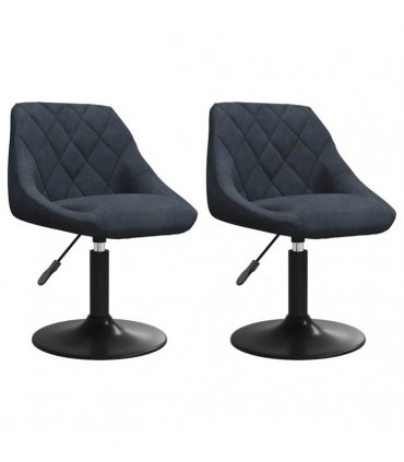 vidaXL Swivel Dining Chairs 2 pcs Dark Grey Velvet