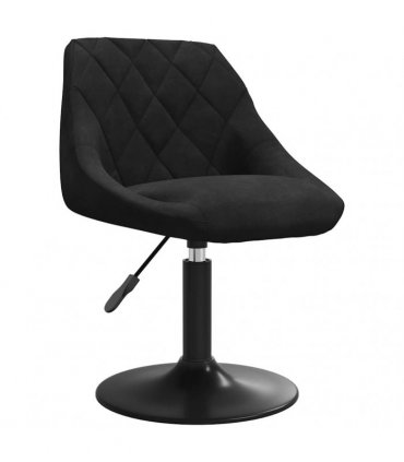 vidaXL Swivel Dining Chairs 2 pcs Black Velvet
