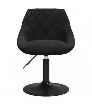 vidaXL Swivel Dining Chairs 2 pcs Black Velvet