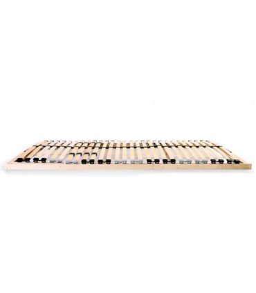 vidaXL Slatted Bed Base without Mattress with 28 Slats 7 Zones 90x200 cm — Size: 90 x 200 cm, Model: headrest adjust (manual)