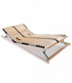 vidaXL Slatted Bed Base without Mattress with 28 Slats 7 Zones 90x200 c — Size: 90 x 200 cm, Model: headrest & footrest (manual)
