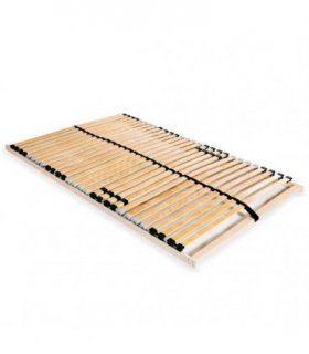 vidaXL Bed Slatted Base | Natural beech/ birch | Solid beechwood, birch slats — Size: 100 x 200 cm, Model: fixed