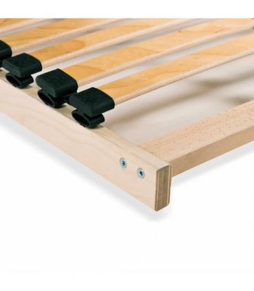 vidaXL Bed Slatted Base | Natural beech/ birch | Solid beechwood, birch slats — Size: 100 x 200 cm, Model: fixed