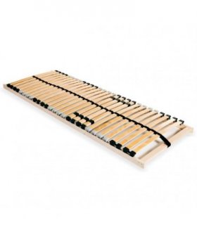vidaXL Bed Slatted Base | Light brown, beige — Size: 80 x 200 cm, Model: fixed