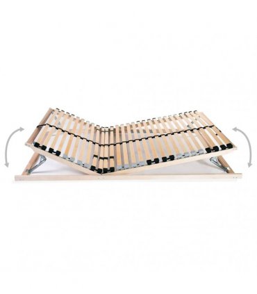 vidaXL Slatted Bed Base without Mattress with 28 Slats 7 Zones 80x200 c — Size: 80 x 200 cm, Model: headrest & footrest (manual)
