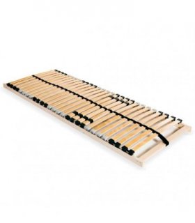 vidaXL Bed Slatted Base | Natural Beechwood | Solid beechwood frame, birch slats — Size: 70 x 200 cm, Model: fixed