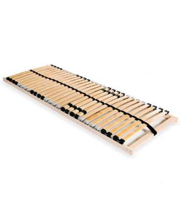 vidaXL Bed Slatted Base | Natural Beechwood | Solid beechwood frame, birch slats — Size: 70 x 200 cm, Model: fixed